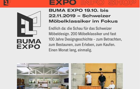 Buma Expo - Schweizer Möbelklassiker im Fokus Bildschirmfoto 2019 09 02 um 15 43 46 Buma Möbelklassiker Vintage-Klassiker und Designermöbel Möbel Olten Zürich Schweiz
